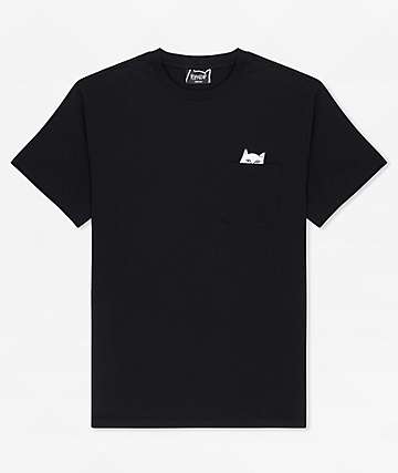 Ripndip Thermal Nermal L/S T-Shirt Black Tシャツ RIPNDIP Lord Nermal Black Pocket T-Shirt | Zumiez