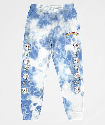 blue tie dye sweatpants