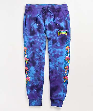 tie dye sweatpants purple