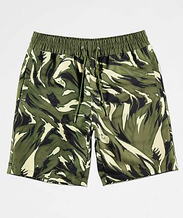 RIPNDIP Tiger Nerm shorts de baño de camuflaje de cintura elástica