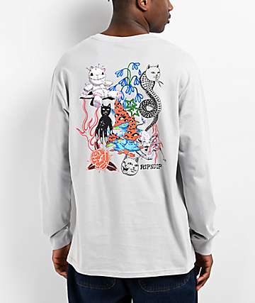 Ripndip Shroom Diet L/S T-Shirt Charcoal M Tシャツ RIPNDIP Shroom Diet Charcoal Long Sleeve T-Shirt | Zumiez