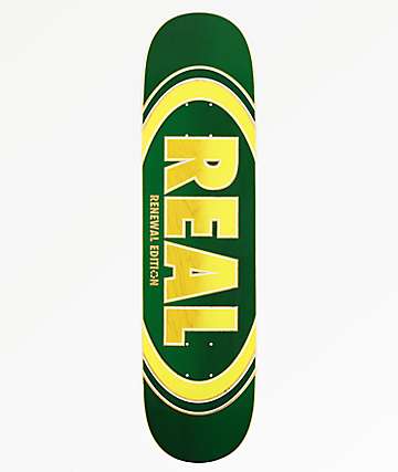Real Ovalduo Fade Green 7.75" Skateboard Deck