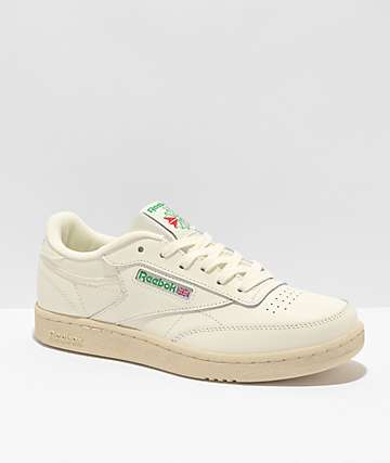 Reebok Club C 85 Vintage White & Green Shoes | Zumiez