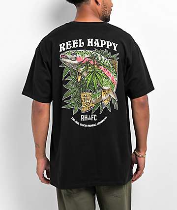 Reel Happy Co. Bass Life Black T-Shirt