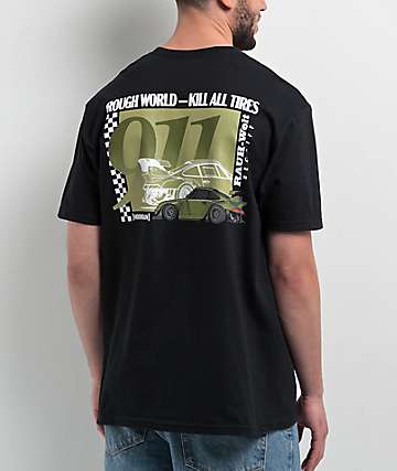 【KOOLOSET】Garments Dying Rough T-Shirt Carcass 'Still Rotten to The Gore' (Grey) T-Shirt (US, Alpha