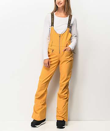 Roxy Torah Bright Summit Spruce Yellow 15K Snowboard Bib Pants