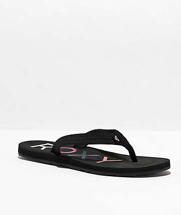  Roxy Women's Dayzie Sandal, Black/White 241, 5