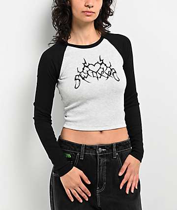 トップス webber grunge long sleeve T-shirt Listen to More Grunge Long Sleeve – Forty-Five & Dime