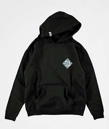 Salty Crew Island Time sudadera con capucha negra para niños