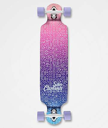 San Clamente Tribal 39" Double Drop Longboard Complete