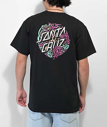 Pokemon & Santa Cruz Ghost Type 3 Men's Black T-Shirt