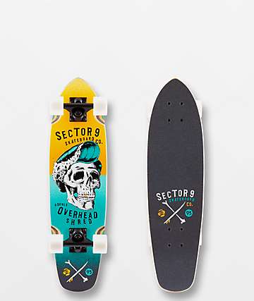 Sector 9 Barrel Hopper Yellow Hair 27.5" Cruiser Complete