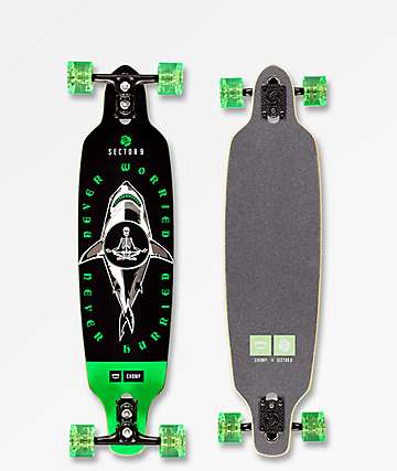 Sector 9 x Chomp Never Worried Fractal 36" Longboard Complete