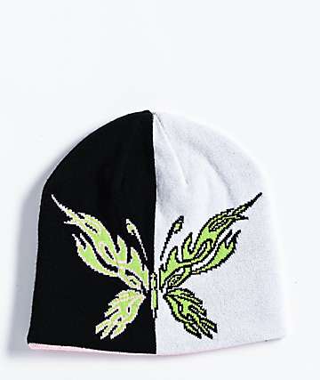 ●WEBHOUSE● 25SS TWISTER STAR STRIPE SHORT BEANIE WEBHOUSE Twister Star Stripe Short Beanie - Pink/White