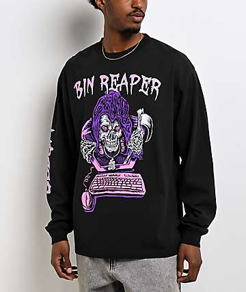 ShittyBoyz Dog Shit Militia BabyTron Bin Reaper Black Long Sleeve T-Shirt - 
