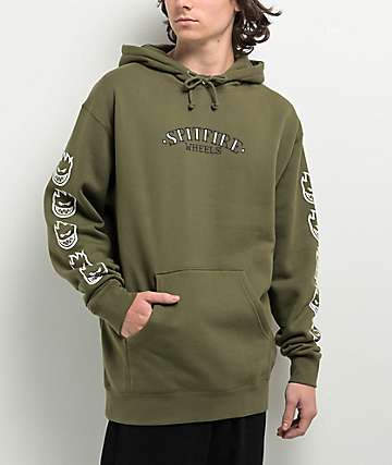 Spitfire Old E Embroidered Black Zip Hoodie | Zumiez