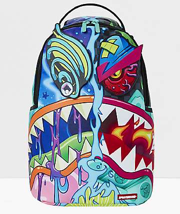 Sprayground x Sesame Street Cookie Monster Shark Bite Backpack