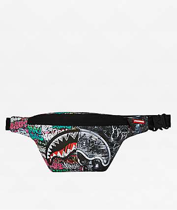 Sprayground Graffiti Faux Fur Mini Duffle Bag