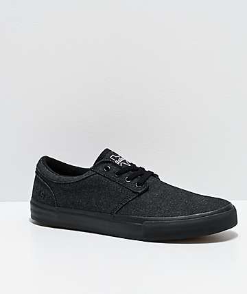 State Elgin Dallas zapatos de skate de mezclilla negra y negros
