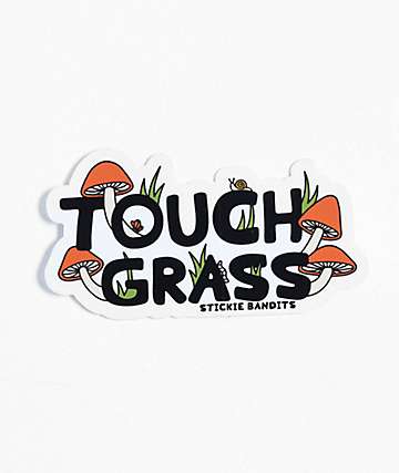 Touch Grass Meme Sticker | Poster