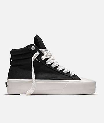 Straye Logan Stomper Black & White Skate Shoes