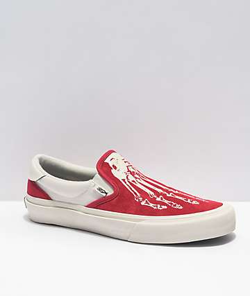 Straye Logan Flame Red Suede Skate Shoes, Zumiez