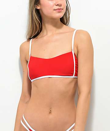 Sunsets Cayenne Mini Rib parte superior de bikini sin breteles