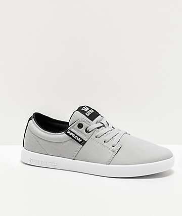 Supra Stacks II Vulc & TUF zapatos de skate grises y blancos