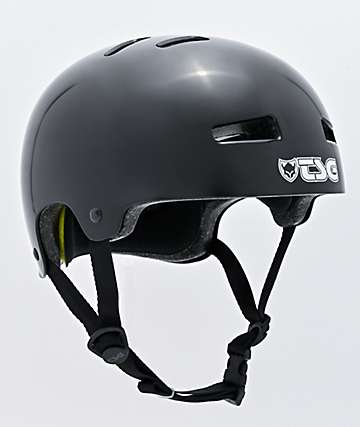 TSG Certified Evolution Injected Black Skate Helmet
