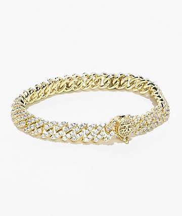 Rapper愛用【The Gold Gods】MIAMI CUBAN LINKブレスレット 8mm Diamond Cuban Link Chain 8mm | The Gold Gods