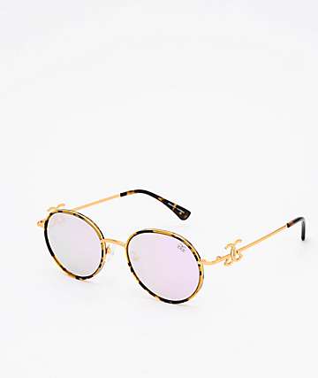 The Gold Gods The Iris gafas de sol en lavanda y de carey