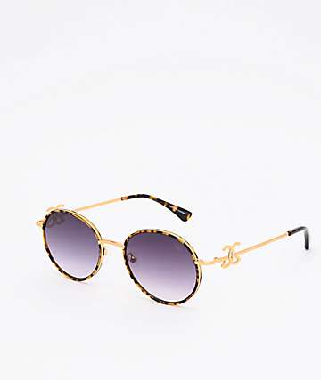 The Gold Gods The Iris gafas de sol negras y de carey oscuro