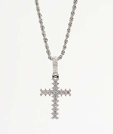 The Gold Gods Diamond Hoop & Cross Yellow Gold Earrings