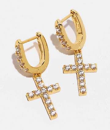Rapper愛用【The Gold Gods】DIAMOND CROSSネックレス Diamond Rose Cross Necklace Pendant & Rope Chain | The Gold Gods