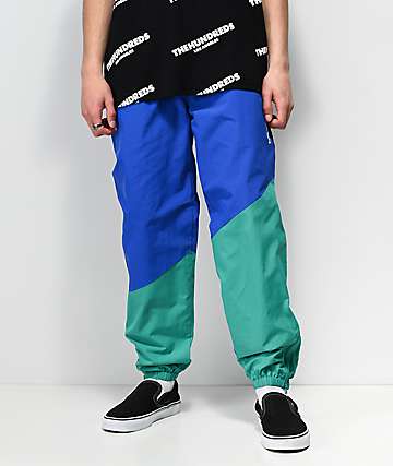 The Hundreds Angles pantalones de chándal en azul y verde