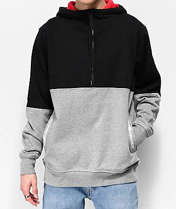 The Hundreds Lewis sudadera con capucha negra y gris