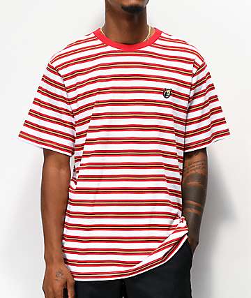 The Hundreds Page camiseta de punto rojo y blanca de rayas