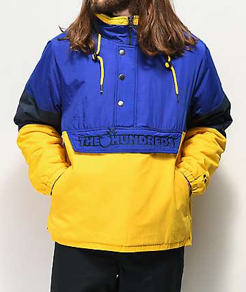 The Hundreds Reversion chaqueta anorak aislada azul y amarilla
