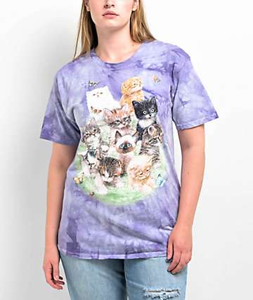 The Mountain 10 Kittens Purple Tie Dye T-Shirt -