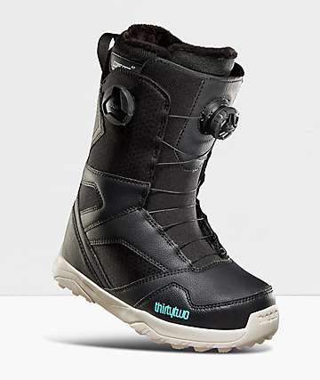 ThirtyTwo STW Double Boa Black Snowboard Boots 2024 | Zumiez