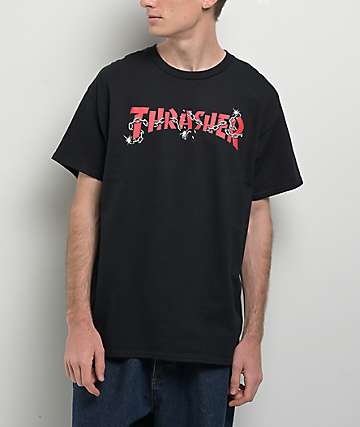 ★Thrasher Bully T-Shirt 関税込★ Thrasher Bully Navy T-Shirt | Zumiez