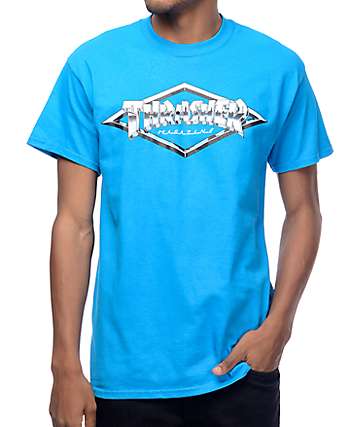 sky blue thrasher shirt