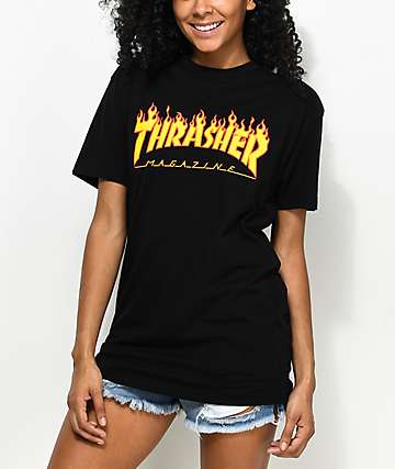 Thrasher Krak Skulls Black T-Shirt | Zumiez