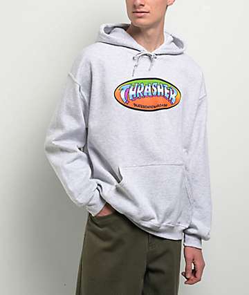 ★Thrasher Coffin By Neckface Hoodie 関税込★ Shop Thrasher x Neckface Coffin Hoodie (grey) online