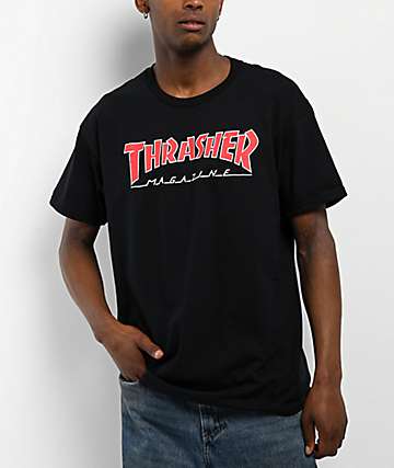 Thrasher Tie Dye Flame Grey T-Shirt