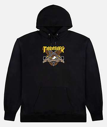 Thrasher Flame Logo Black Hoodie Zumiez