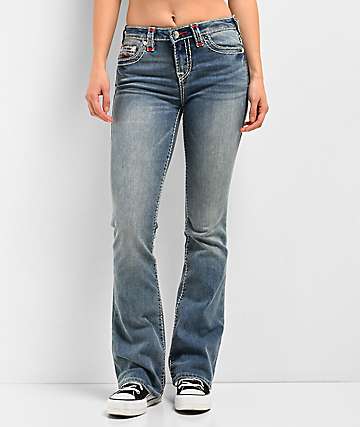 True Religion Jennie Peak Spot Mid Rise Curvy Skinny Jeans