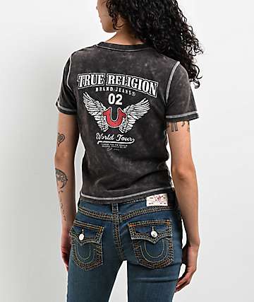True Religion Jennie Peak Spot Mid Rise Curvy Skinny Jeans
