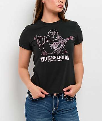 FORD X True Religion クリスタル マスタング ベイビーTシャツ TRUE RELIGION X FORD CRYSTAL MUSTANG BABY TEE | True Religion