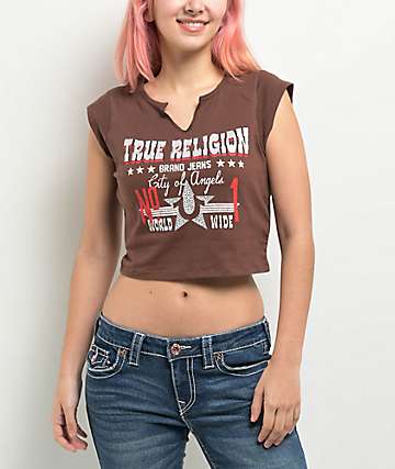 True Religion Crystal Logo Black T-Shirt